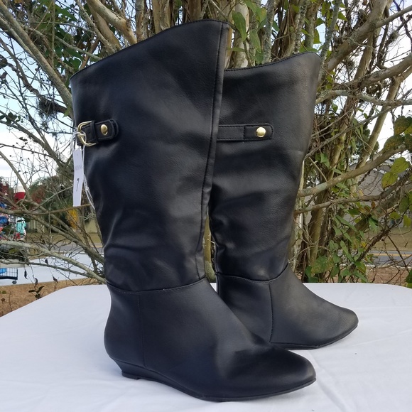 Merona Shoes - Merona Nalan Black Riding Boots Size 7 to 8 NWT